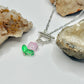 Silver Pink Tulip Necklace