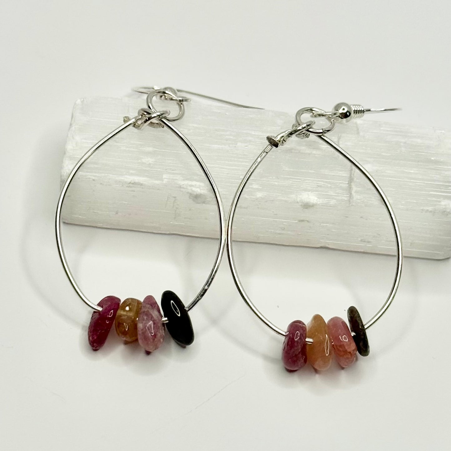 Sterling Silver Ruby Zoisite Earrings