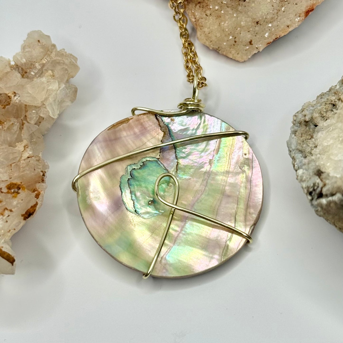 Gold Abalone Necklace