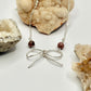 Silver Rhodonite Bow Necklace