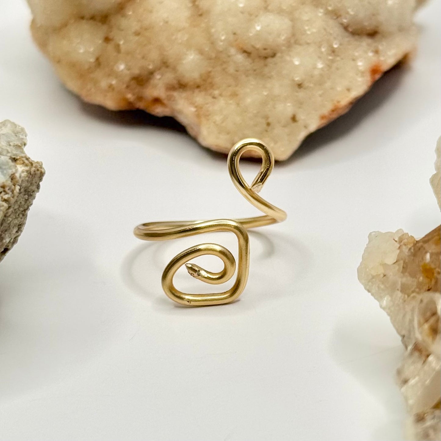 Gold Swirl Bypass Ring