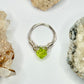 Silver Green Glass Ring