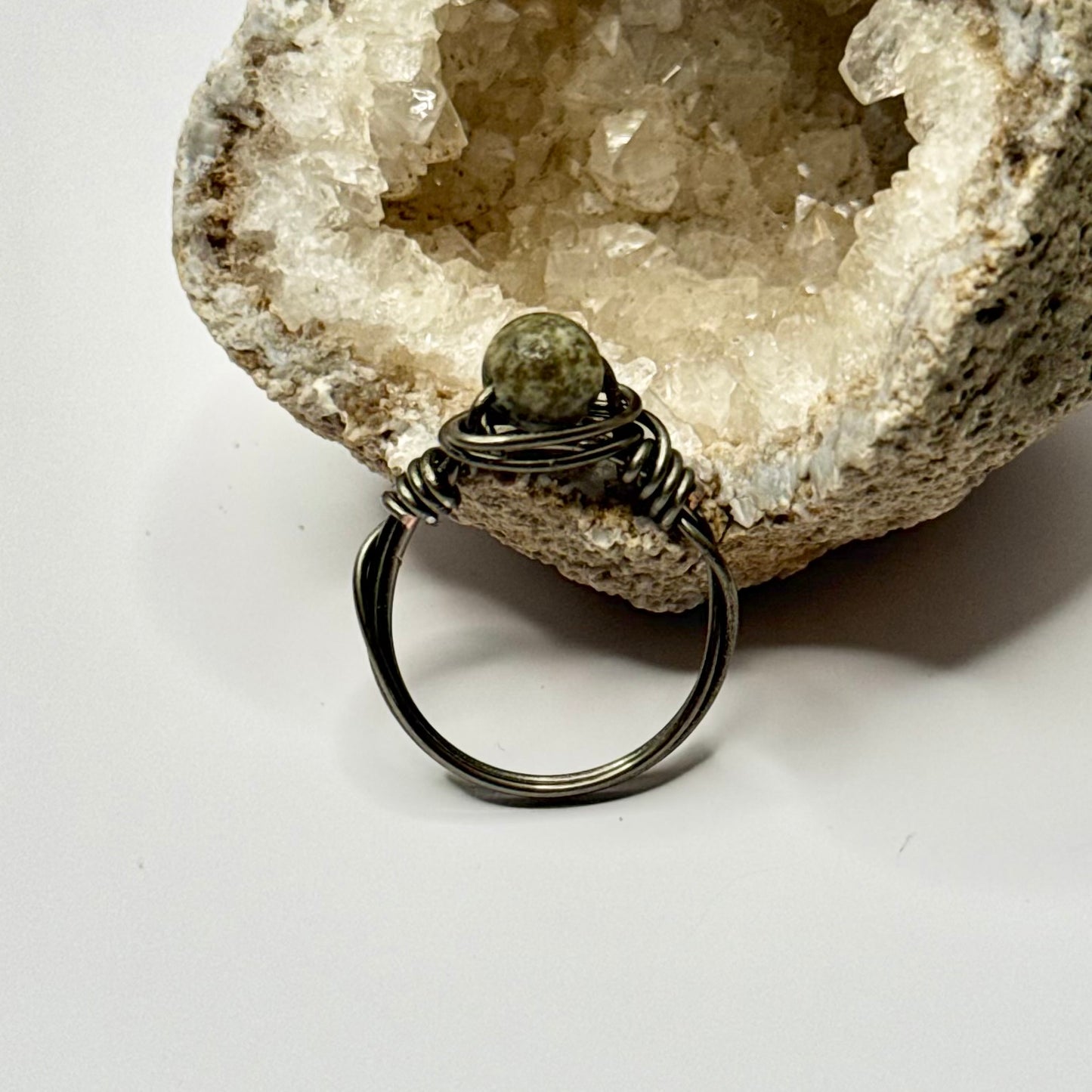 Charcoal Rainforest Jasper Ring