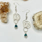 Sterling Silver Blue Apatite Swirl Earrings