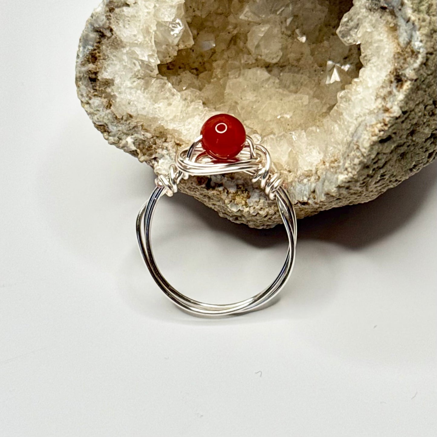 Silver Carnelian Ring