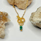 Gold Malachite Toggle Necklace