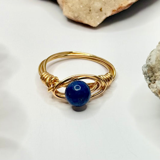 Gold Plated Lapis Ring