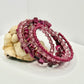 Magenta Beaded Wrap Bracelet