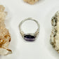 Silver Purple Glass Ring