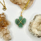Gold Green Aventurine Cactus Necklace