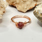 Rose Gold Red Sponge Coral Ring