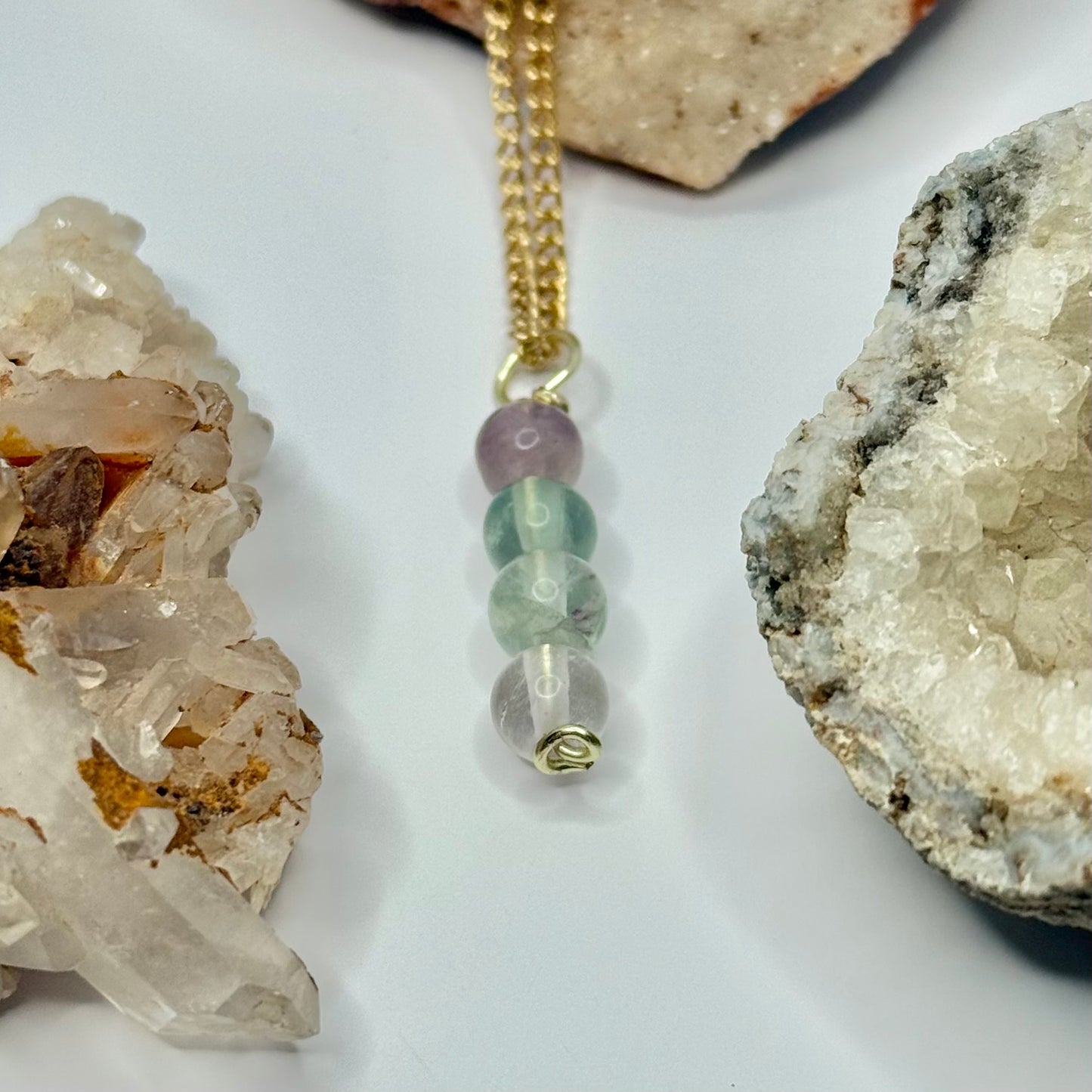Gold Fluorite Necklace