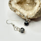 Sterling Silver Snowflake Obsidian Earrings