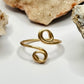 Gold Swirl Bypass Ring
