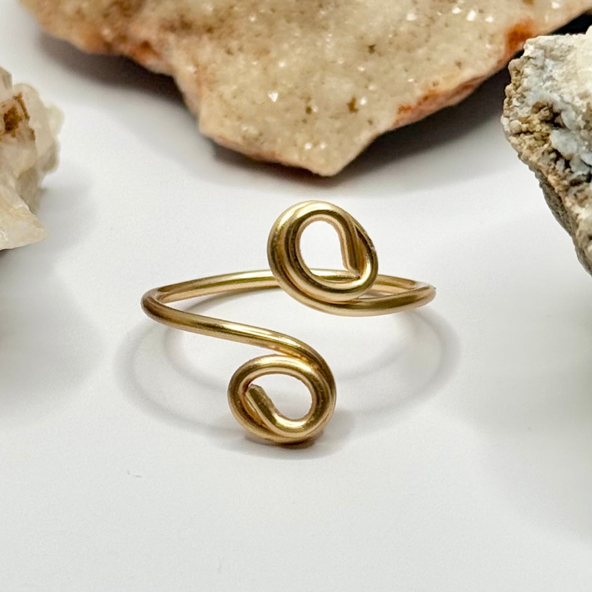 Gold Swirl Bypass Ring