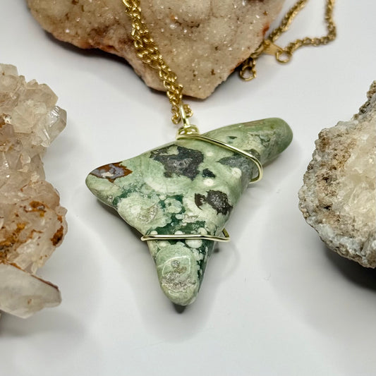 Gold Variscite Necklace