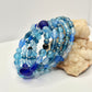 Blue Beaded Wrap Bracelet