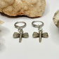 Silver Dragonfly Charm Huggie Earrings