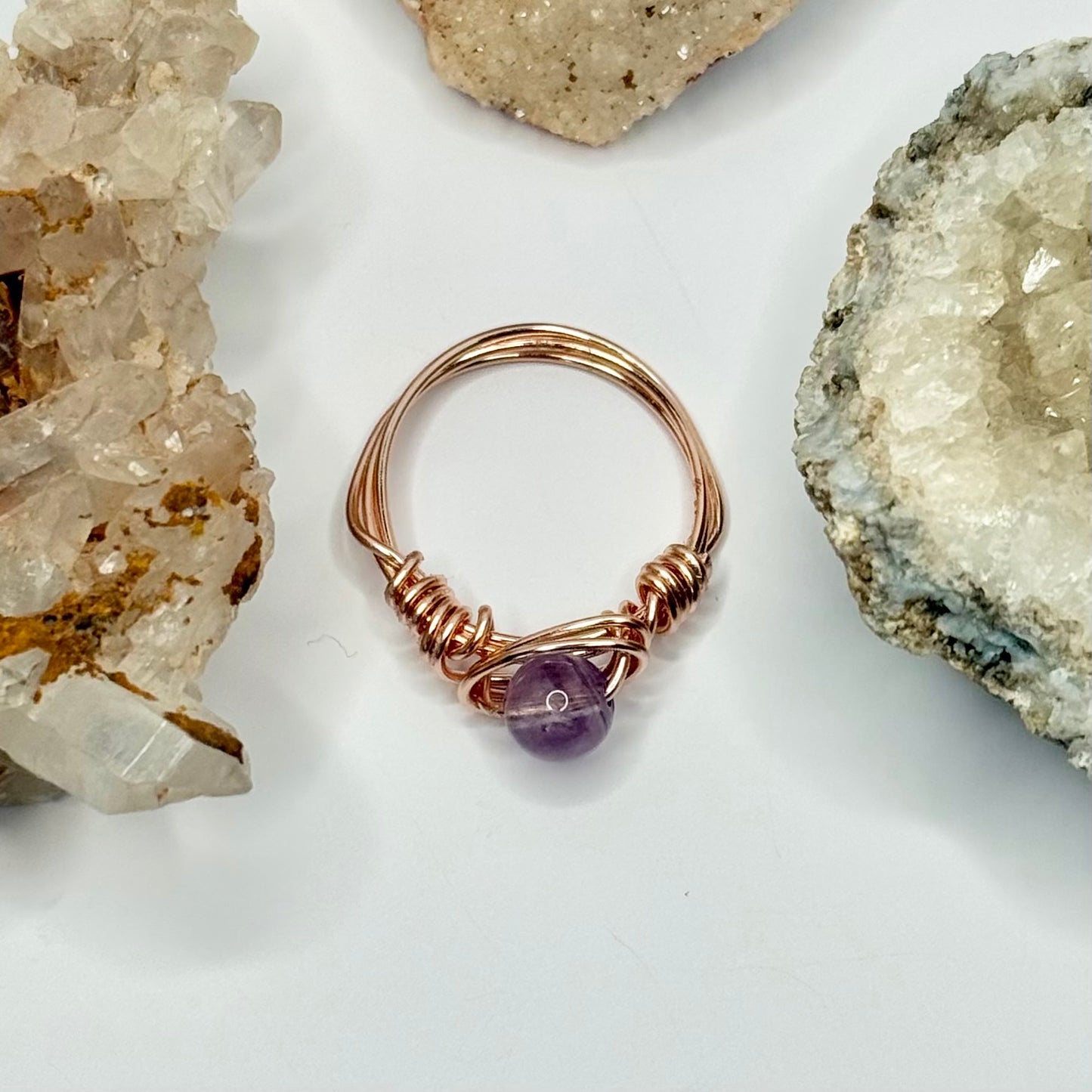 Rose Gold Amethyst Ring