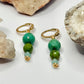 Gold Plated Turquoise Huggie Earrings