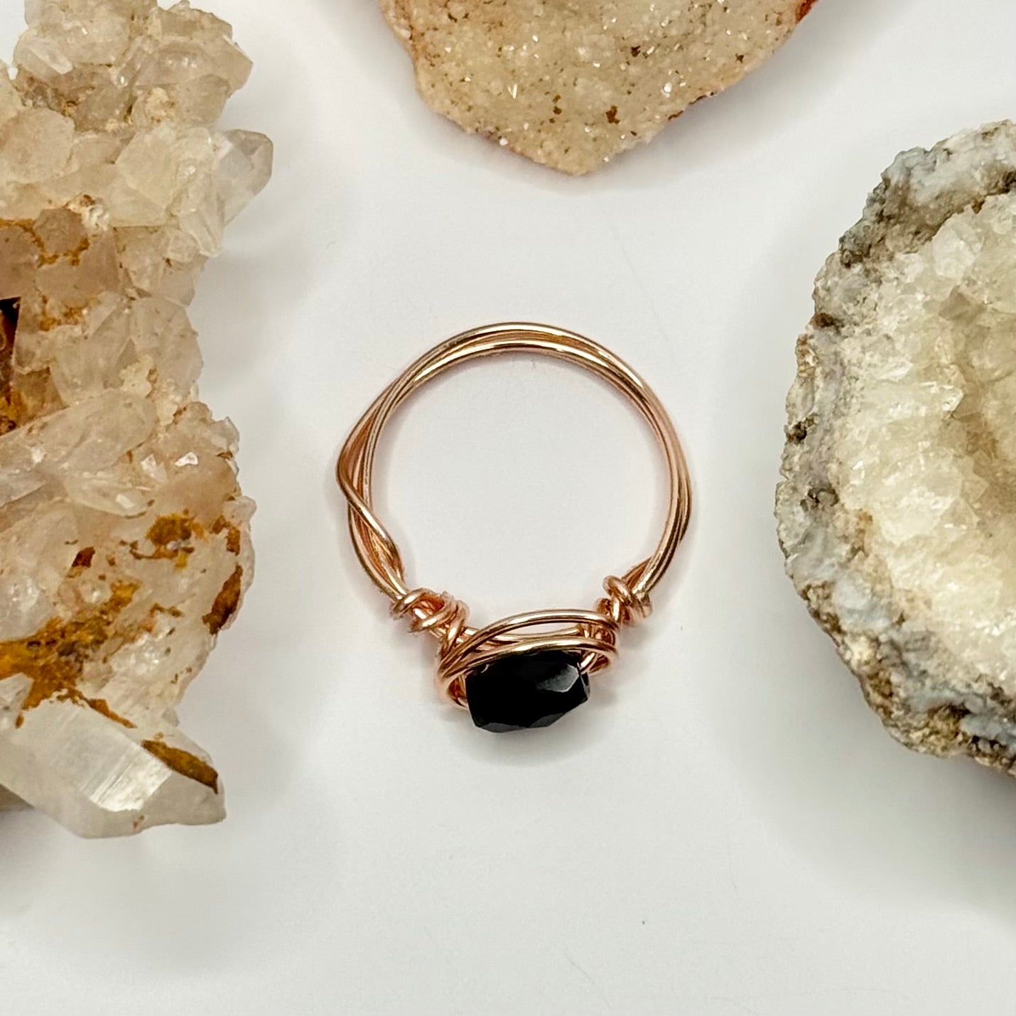 Rose Gold Onyx Ring