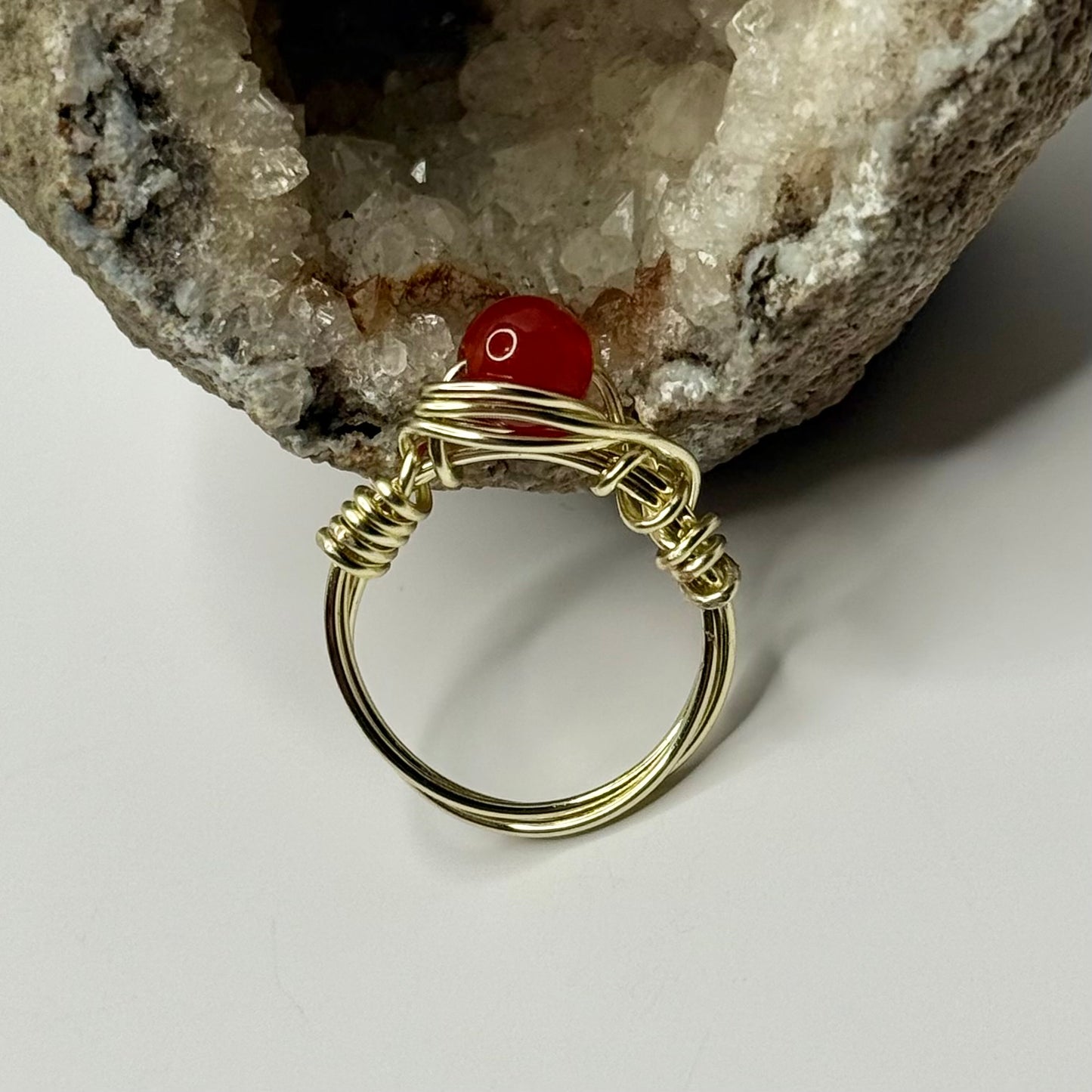 Gold Carnelian Ring
