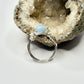 Silver Blue Glass Ring
