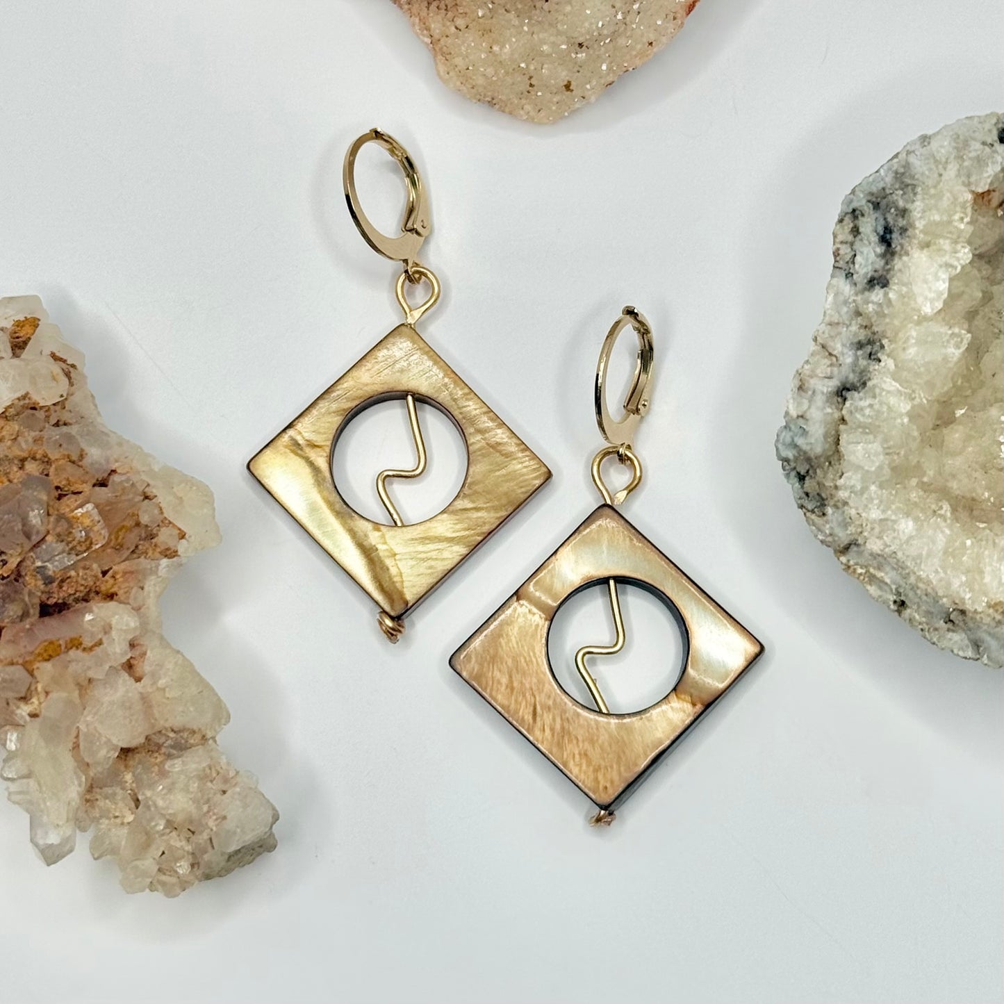 Gold Plated Shell Earrings