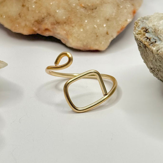 Gold Bypass Ring