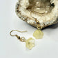 Gold Yellow Flower Earrings