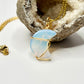 Gold Opalite Moon Necklace
