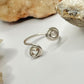 Silver Swirl Bypass Ring