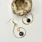 Gold Black Resin Earrings