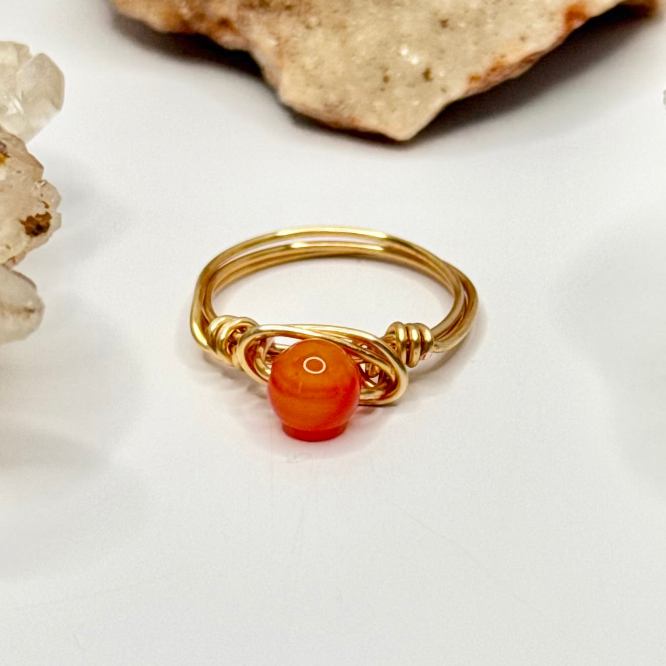 Gold Carnelian Ring