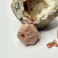 Rose Gold Rhodonite Hexagon Necklace