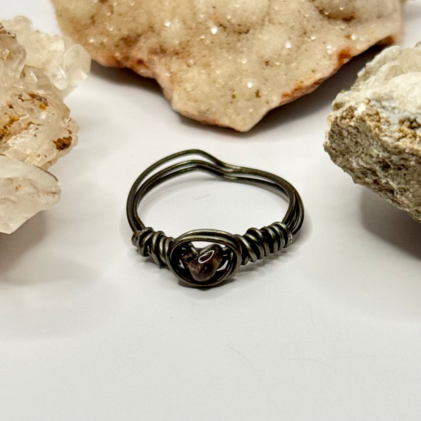 Charcoal Smoky Quartz Ring