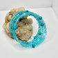 Dyed Howlite and Blue Bead Bracelet