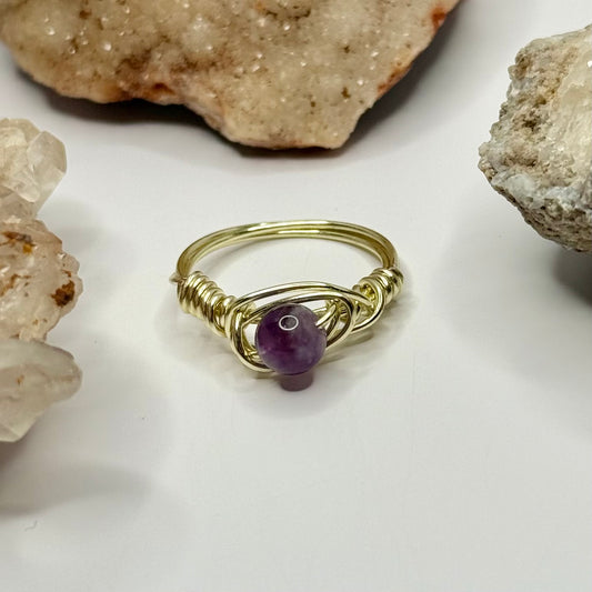 Gold Amethyst Ring