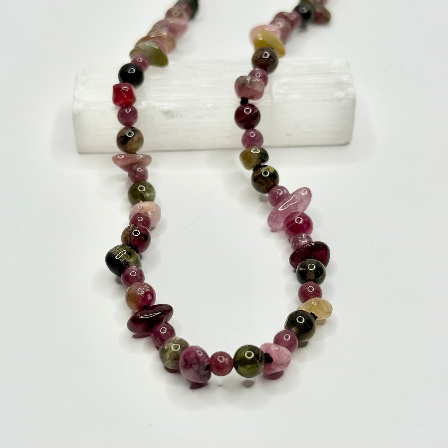 Ruby Zoisite Beaded Necklace