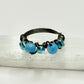 Charcoal Blue Lace Agate Ring