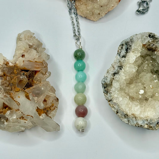 Silver Ombré Amazonite Necklace