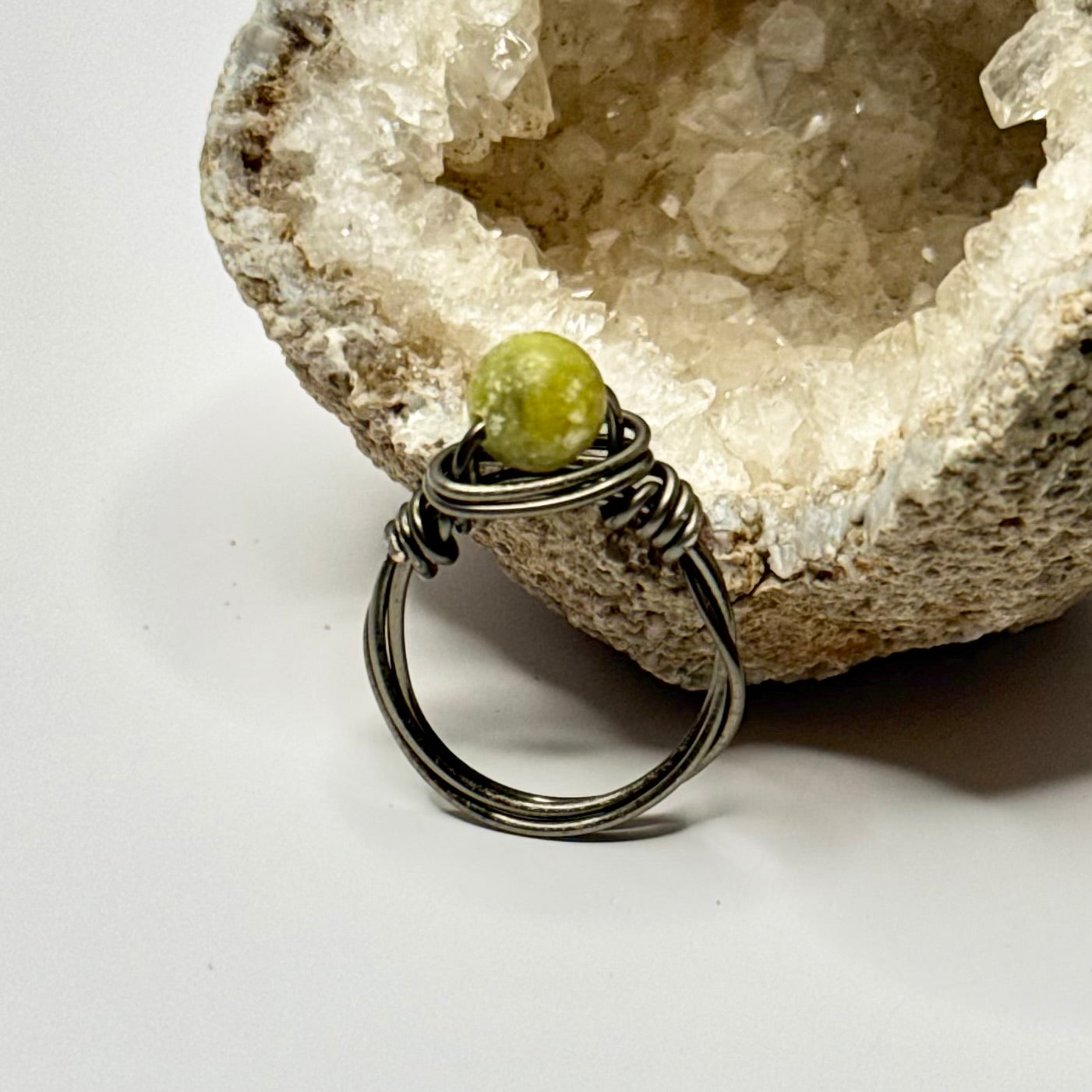 Charcoal Jade Ring