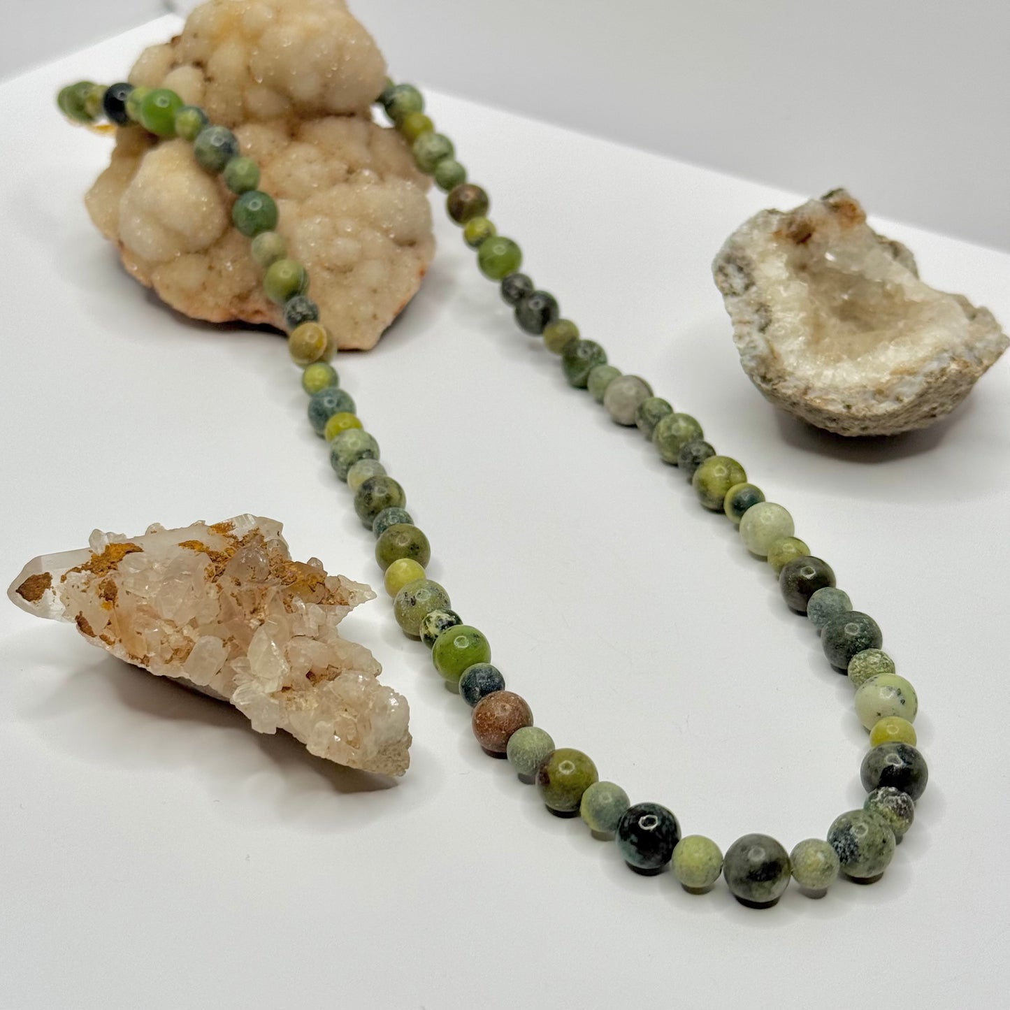 Gold Serpentine Beaded Necklace