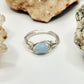 Silver Blue Glass Ring