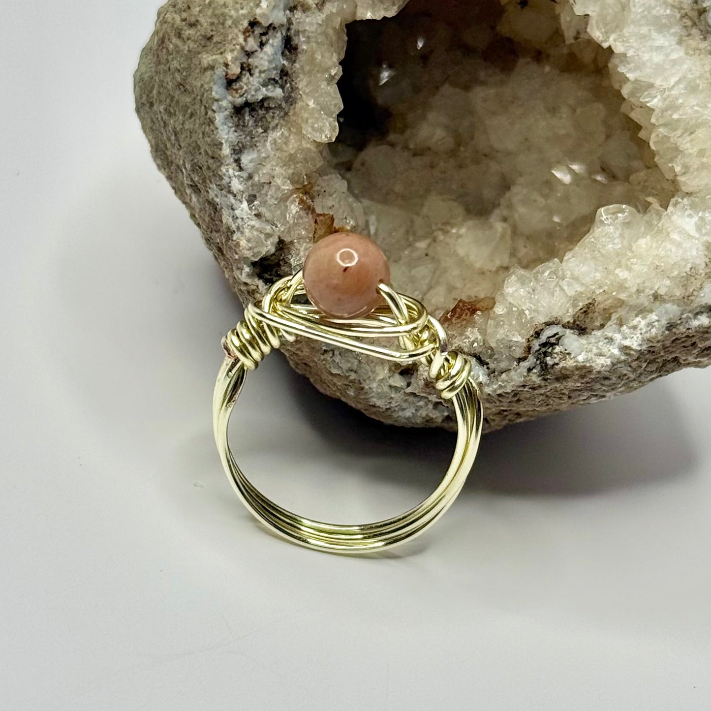 Gold Rhodonite Ring