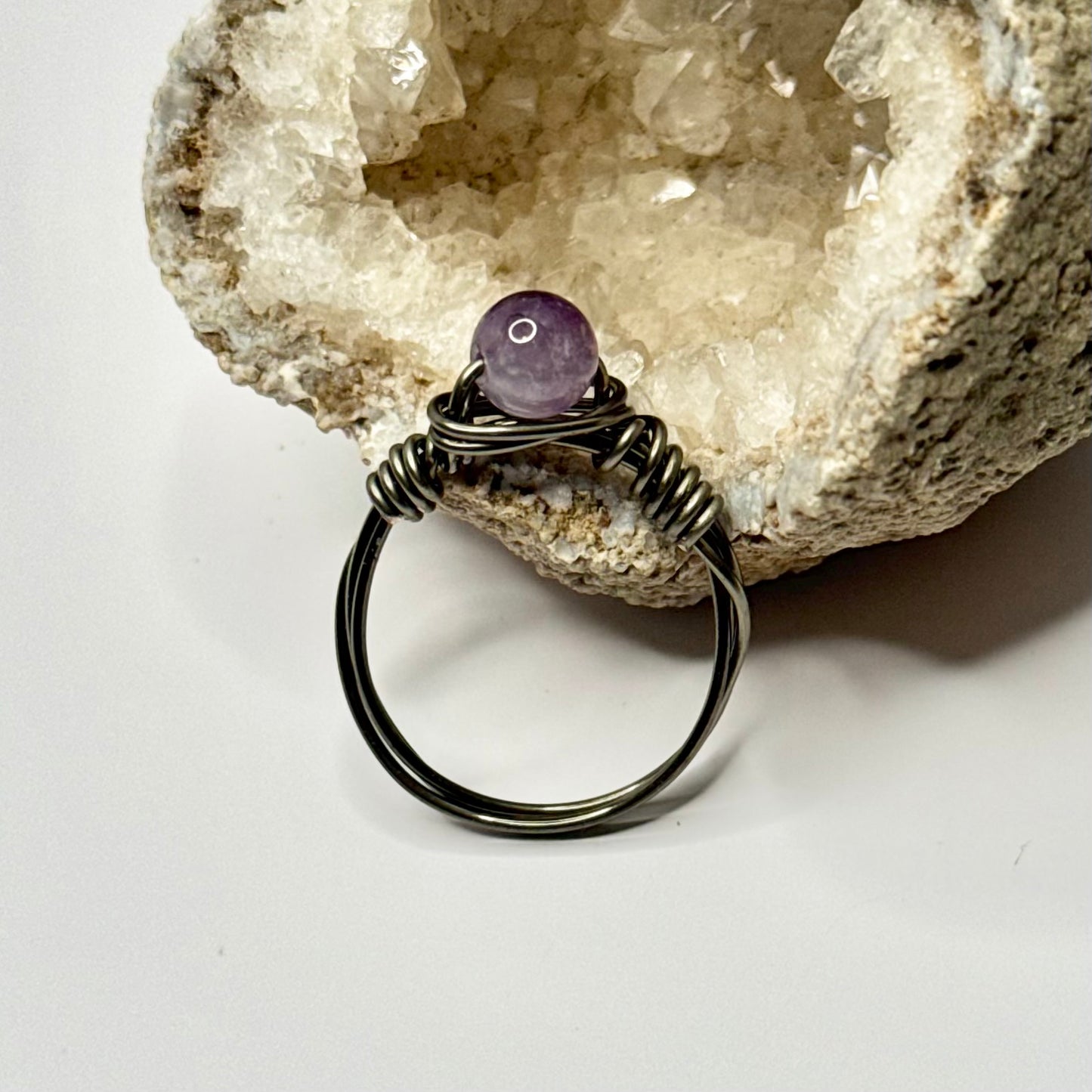 Charcoal Amethyst Ring