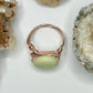 Rose Gold Lemon Chrysoprase Ring