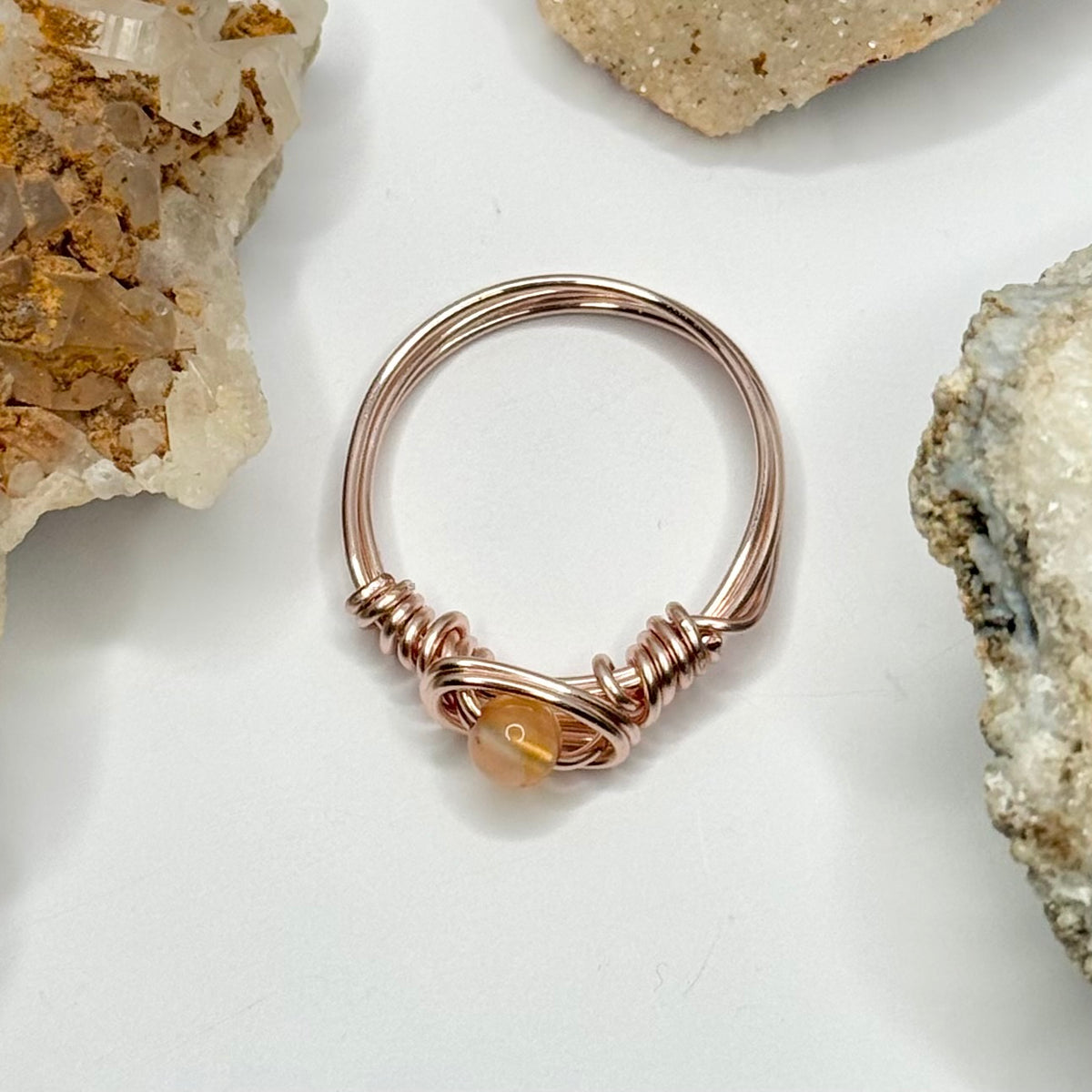 Rose Gold Carnelian Ring