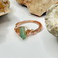 Rose Gold Green Aventurine Ring