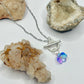 Silver Purple and Blue Toggle Necklace